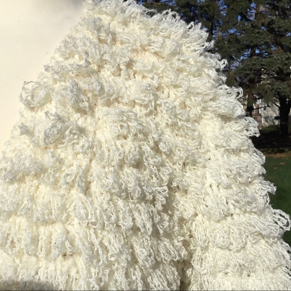 Vintage Clovis Ruffin Knit Shaggy Sweater Cardigan - Picture 3 of 11